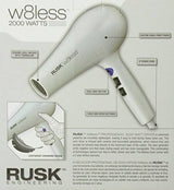 Rusk W8less Hair Dryer 2000 Watts, Very Lightweight – New